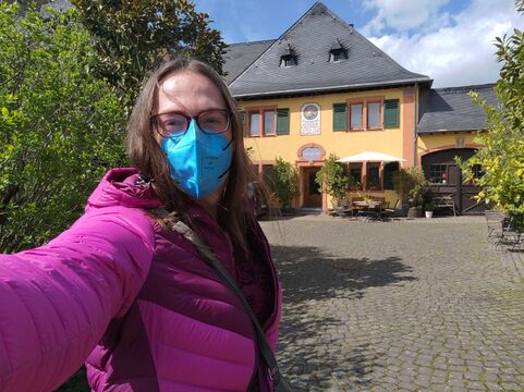 Selfie in front of winery
