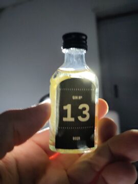 Quarantini Beer Gin Front with backlight