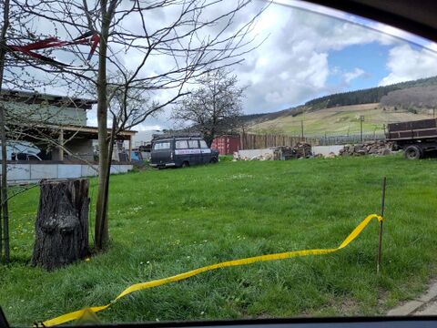 Yard next to winery