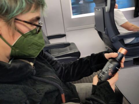 Inspecting bottle