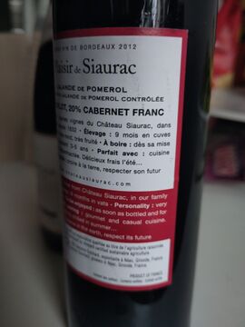Bottle back