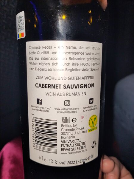 File:20240114CabernetSauvignon2022SpeisUndTrankBack.jpg