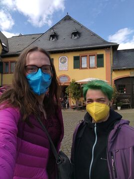Selfie in front of winery