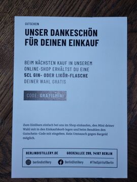 Gutschein included with set