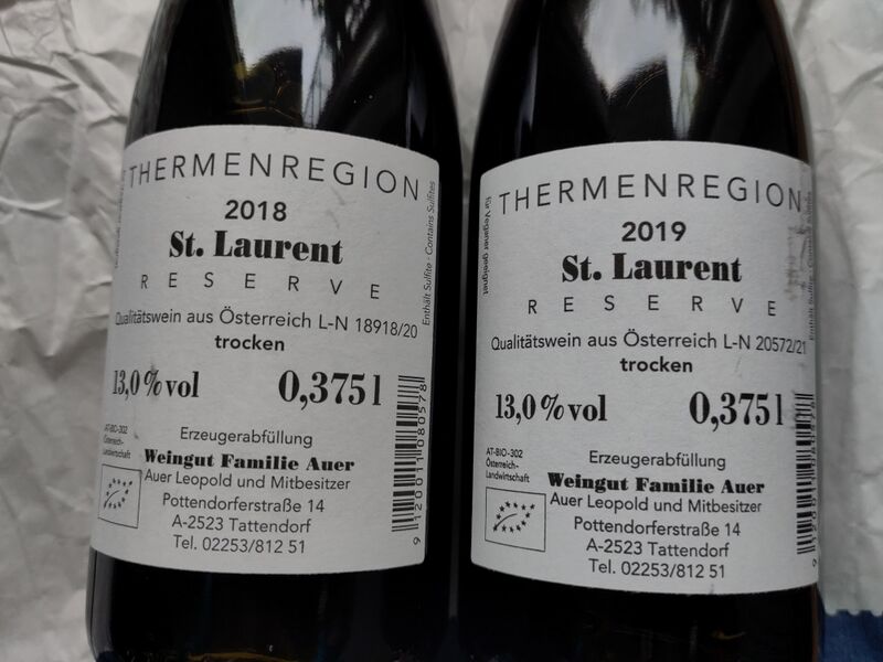File:20240929StLaurentReserve2018and2019WeingutFamilieAuer.jpg
