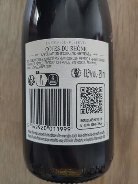 File:20260530Côtes-du-RhôneRed2024LaChâsseBack.jpg
