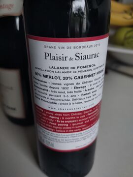 Bottle back