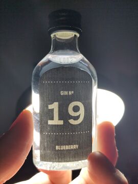 Quarantini Blueberry Gin Front with backlight