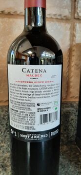 Catena 2018 Malbec Back
